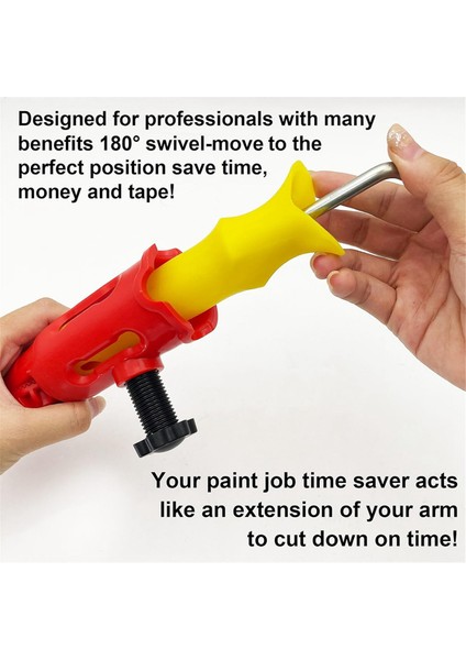Çok Açı Boya Fırçası Uzatıcısı Kırmızı, Yüksek Tavanlar Için Boya Kenarı Düzeltme Aleti, Uzatma Direği Bağlantı Tutucu (Yurt Dışından) indirimleri
