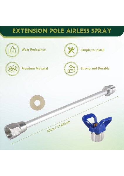 Uzatma Direği 30CM Havasız Sprey Nozullu Havasız Boya Sprey Sistemleri Için Havasız Boya Sprey Uzatma Direği (Yurt Dışından) fırsatları
