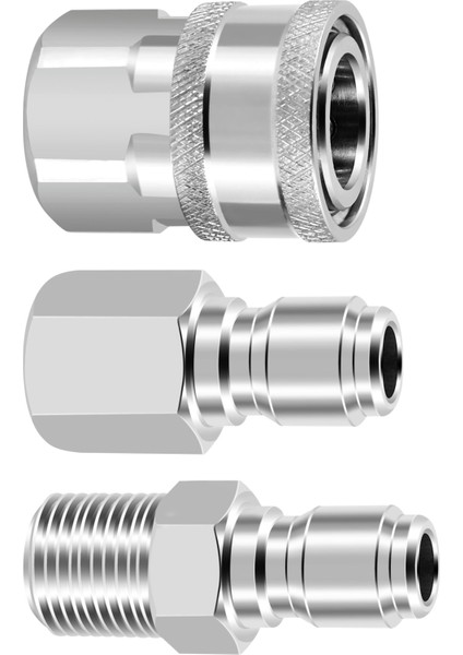 Npt 3/8 Inç Erkek ve Dişi Hızlı Bağlantı Kiti Basınçlı Yıkama Makinesi Adaptör Seti ve 1 Adet Npt 3/8 Inç Basınçlı Yıkama Makinesi Hızlı Bağlantı Fişi Erkek Meme (Yurt Dışından) modelleri