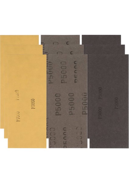 9 Adet 3000 5000 7000 Yüksek Grit Islak ve Kuru Zımpara Kağıdı Çeşitliliği Alçıpan Zımpara Kağıdı 9 x 3.6 Inç Araba Boyası Otomobil Gövdesi Otomotiv Cilalama Için (Yurt Dışından) modelleri