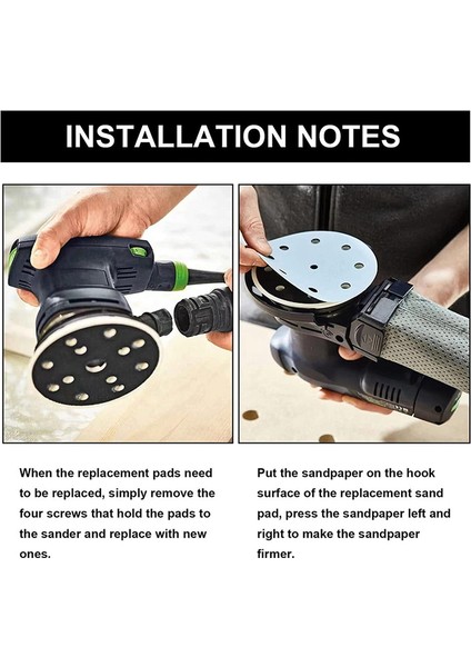Ultra Dayanıklı 492280 Zımpara Pedi Yedeği, 125 mm (5 Inç), Yumuşak, 8 Delik, Festool ES125, ETS125 ile Uyumlu (Yurt Dışından) modelleri