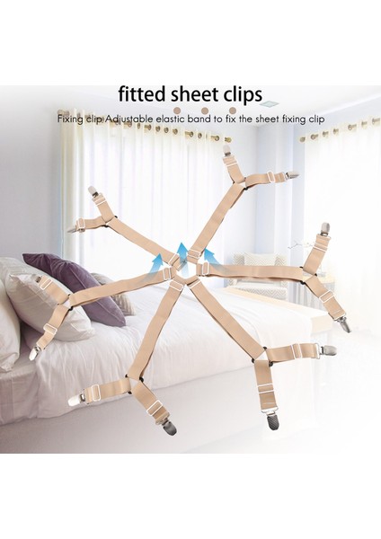 Yatak Çarşafı Tutucu Askıları Ayarlanabilir Elastik Bantlı Yatak Çarşafı Tutucu Bağlantı Elemanları Askılar Tam Boy Yatak Için Klips (Yurt Dışından) fiyatları