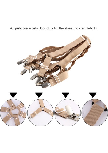 Yatak Çarşafı Tutucu Askıları Ayarlanabilir Elastik Bantlı Yatak Çarşafı Tutucu Bağlantı Elemanları Askılar Tam Boy Yatak Için Klips (Yurt Dışından) indirimleri