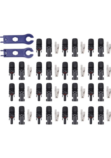 15 Takım Mc-4 Konnektör Fotovoltaik Konnektörler, Su Geçirmez Fotovoltaik Kablo Konnektörü (Yurt Dışından)