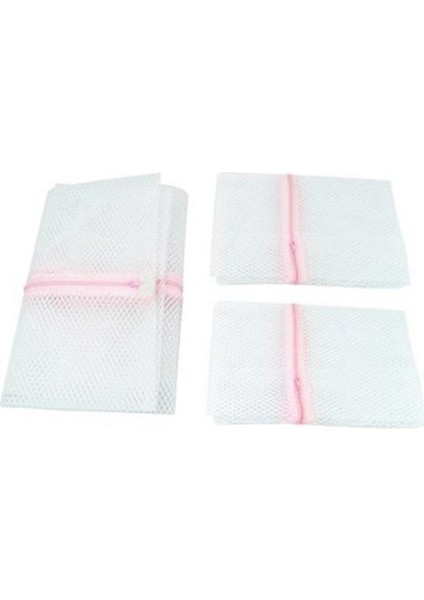 3 x Fermuarlı Çamaşır Yıkama File Torbaları Ağ Çoraplar Iç Çamaşırı Yıkama 1 Büyük 2 Orta (Yurt Dışından)