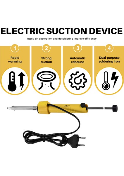 Eu Plug Elektrikli Vakum Lehim Emici Kaynak Lehim Sökme Pompası/lehimleme Demiri/çıkarma Lehim Demiri Kalemi Kaynak Onarım Aracı (Yurt Dışından) indirimleri