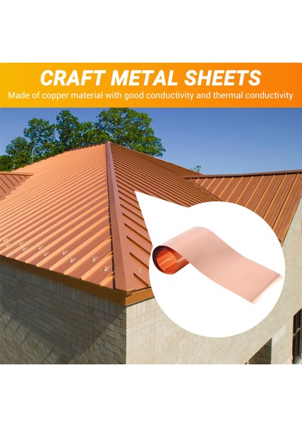 Bakır Levha Rulosu, Metal Folyo Levha 1000MM x 100MM x 0.03MM (Yurt Dışından) indirimleri