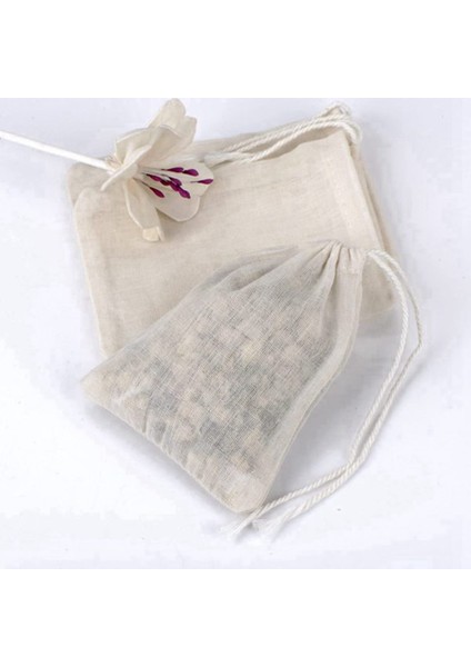 50 Adet Bağcıklı Pamuklu Çantalar Muslin Çantalar,çay Demleme Poşetleri (4 x 3 Inç) (Yurt Dışından) fırsatları