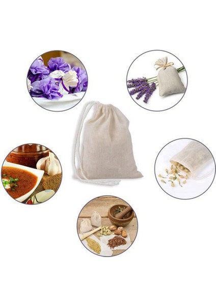 50 Adet Bağcıklı Pamuklu Çantalar Muslin Çantalar,çay Demleme Poşetleri (4 x 3 Inç) (Yurt Dışından) indirimleri