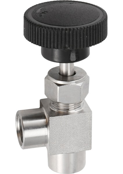 Iğne Vana Ayarlanabilir Iğne Vana 1/4 Inç Sağ Açı Dişi Dişli Bsp SS304 Su Gaz Yağı Için (Yurt Dışından)