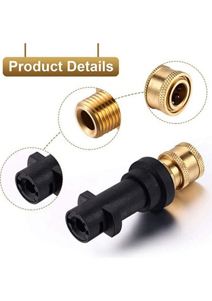 Karcher K2-K7 Yüksek Basınçlı Yıkama Makinesi Nozulu Için 5'i 1 Arada Yüksek Basınçlı Döner Türbin Nozul Adaptörü Hızlı Bağlantı (Yurt Dışından) fırsatları