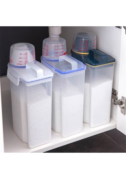 Pirinç Hava Geçirmez Saklama Kabı, Tahıl Kuru Gıda Tozu Saklama Kutusu Mavi (Yurt Dışından) fiyatları