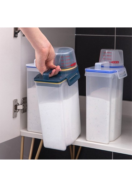 Pirinç Hava Geçirmez Saklama Kabı, Tahıl Kuru Gıda Tozu Saklama Kutusu Mavi (Yurt Dışından) fırsatları