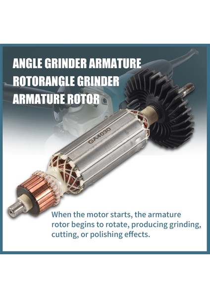Makita Açı Taşlama Makinesi Için AC220-240V Armatür Rotor Motoru Ga GA5030 GA4530 GA4030 GA5034 GA4534 GA4031 GA4030R GA4034 (Yurt Dışından) fırsatları
