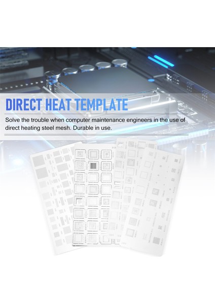 4 Adet Evrensel Bga Şablonu Mtk Msm Samsung Huawei Xiaomi iPad Cpu Ram Pm Güç Ic Reball Pin Doğrudan Isıtma Şablonu (Yurt Dışından) fırsatları