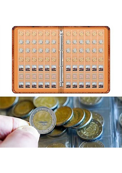 Koleksiyoncular Için 6 Sayfalık Madeni Para Koleksiyon Sayfaları, Madeni Para Sayfaları, Dolar Banknot Pulları Için, Sayfa Başına 42 Cep/toplamda 252 Cep (Yurt Dışından) indirimleri