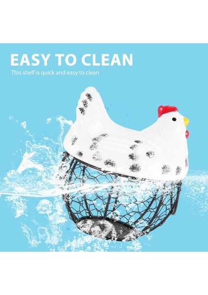 Yumurta Sepeti, Yumurta Tutucu Sepet, Düzenleyici Depolama Tel Örgü Restoran Depolama Sepeti, Mutfak Tavuk Dekoru (Beyaz) (Yurt Dışından) indirimleri