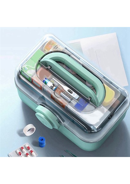 Büyük Kapasiteli Aile Hekimliği Düzenleyici Kutusu Taşınabilir Kit Saklama Kabı Aile Acil Durum Kiti Kutusu (Yurt Dışından) fırsatları