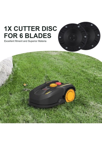 Worx Landoid Biçme Robotları M500 WR141E M700 WR142E Elektrikli El Aletleri Çim Biçme Makinesi Robot Diskleri Için 6 Bıçaklı Kesici Disk (Yurt Dışından) indirimleri