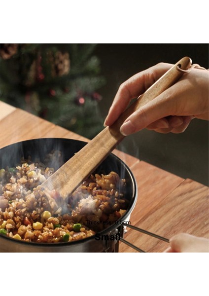 Ahşap Sofra Takımı Spatulaları Mutfak Aletleri Üçgen Pişirme Spatulası Taşınabilir Açık Hava Kamp Aletleri Kazıyıcı-L (Yurt Dışından) fiyatları