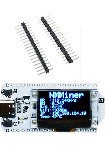 Nerdminer 119KH/S Hash Oranı 0.96IN OLED Ekran Bitcoin Solo Miner Nerd Miner Btc Piyango Madencisi Lehimleme Pin Başlığı (Yurt Dışından)