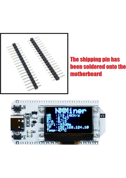 Nerdminer 119KH/S Hash Oranı 0.96IN OLED Ekran Bitcoin Solo Miner Nerd Miner Btc Piyango Madencisi Lehimleme Pin Başlığı (Yurt Dışından) fiyatları