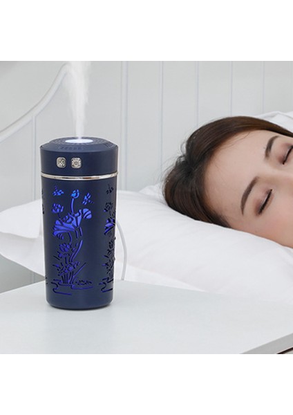 USB Hava Nemlendirici Mekanik Ev 260 ml Tek Meme Soğuk Aroma Yayıcı Renkli Işık Uçucu Yağlar Difüzör B (Yurt Dışından)