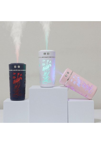 USB Hava Nemlendirici Mekanik Ev 260 ml Tek Meme Soğuk Aroma Yayıcı Renkli Işık Uçucu Yağlar Difüzör B (Yurt Dışından)
