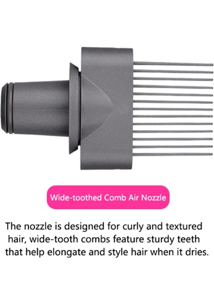 Geniş Diş Tarak + Yumuşak Meme Dyson Airwrap Saç Kurutma Makinesi HD01 HD02 HD03 HD04 HD08 Saç Kurutma Makinesi Araçları Aksesuarları Parçaları (Yurt Dışından) fırsatları