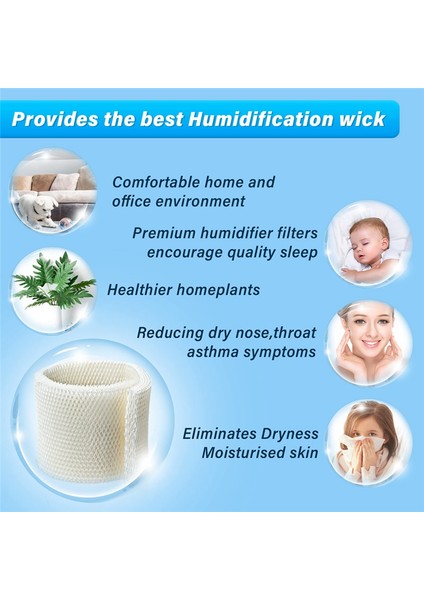 Maf1 Wick Nemlendirici Filtresi Aircare Nemlendirici Filtreleri Için - Essick Air Emerson Moistair Filtresi ile Uyumlu - 2 Paket (Yurt Dışından) indirimleri