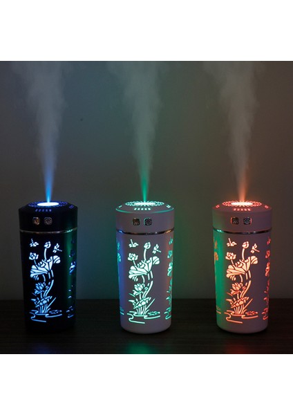 USB Hava Nemlendirici Mekanik Ev 260 ml Tek Meme Soğuk Aroma Yayıcı Renkli Işık Uçucu Yağlar Difüzör B (Yurt Dışından)