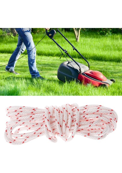 Strimmer Testere Çim Biçme Makinesi Motoru Için 100 Metre x 4,5 mm Çekme Marş Kablosu Halatı (Yurt Dışından) modelleri