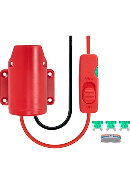 12V M12 Pil Adaptörü Için Power Wheel Adaptörü Anahtar Sigorta ve Kablo Terminalleri ile Pil Dönüştürücü Kiti (Yurt Dışından)