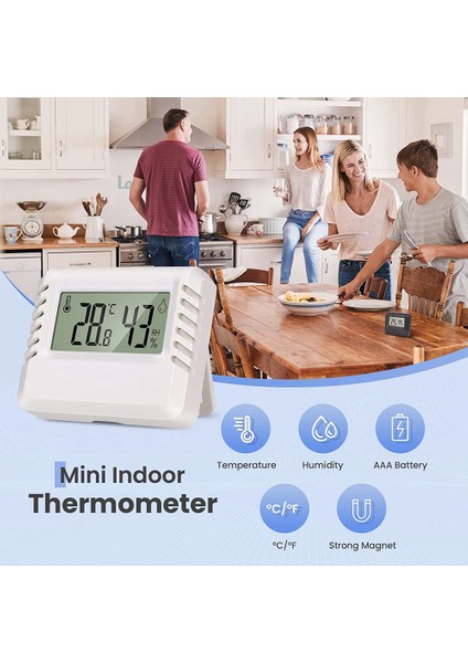 Iç Mekan Kullanımı Için LCD Dijital Termometre Mini Oda Termometresi Termo-Higrometre Nem Ölçer Oturma Odası Için Beyaz (Yurt Dışından) modelleri