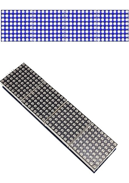 MAX7219 32X8 Nokta Matrisli LED Ekran Modülü 4'ü 1 Arada Ortak Katot Mcu Kontrolü Arduino Için 5pin Kablo ile (Çok Renkli) (Yurt Dışından) indirimleri