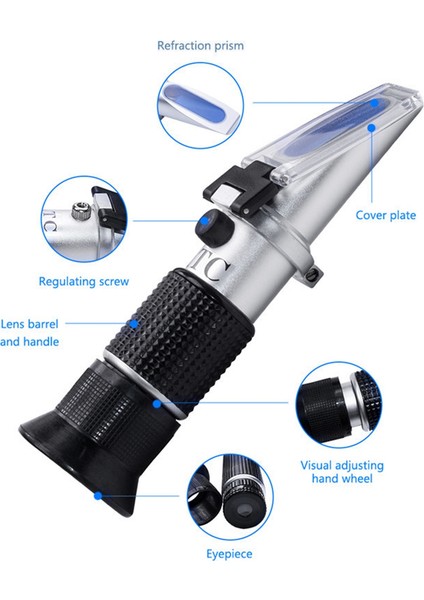 Taşınabilir Brix Refraktometre 0-90% El Şeker Içeriği Ölçer Meyve Çorbası Test Cihazı Ölçüm Aleti (Yurt Dışından) indirimleri