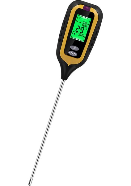 4'ü 1 Arada LCD Dijital Toprak Nem Ölçer Ph Ölçer Sıcaklık Güneş Işığı Nem Test Cihazı Bahçe Çiftlik Bitki Bakım Aracı (Yurt Dışından)