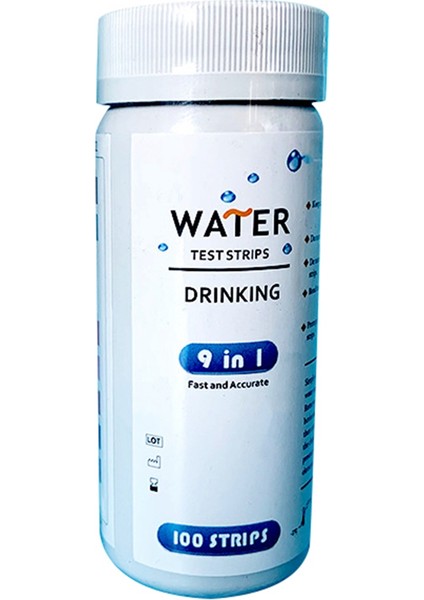 Su Test Kiti 100 Ev Su Test Şeridi Kuyu ve Musluk Test Kiti Ph, Klor, Kurşun Nitrit ve Daha Fazlasını Test Eder (Yurt Dışından)
