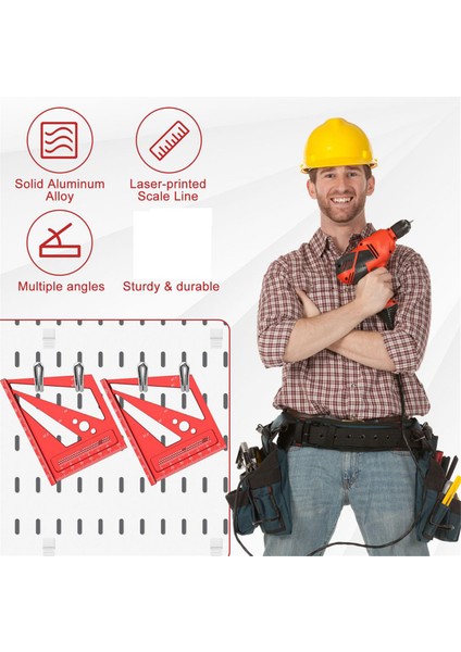 Alüminyum Alaşımlı 3D Çok Açı Ölçüm Cetveli, Hassas 22,5°- 90° Ağaç Işleme Kare Cetveli, Çizim Astarı Çizici (Yurt Dışından) indirimleri