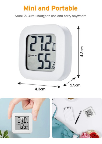 Dijital Termo-Higrometre Kapalı Termometre Higrometre Oda Termometresi Sıcaklık ve Nem Ölçer 2 Adet (Yurt Dışından) modelleri