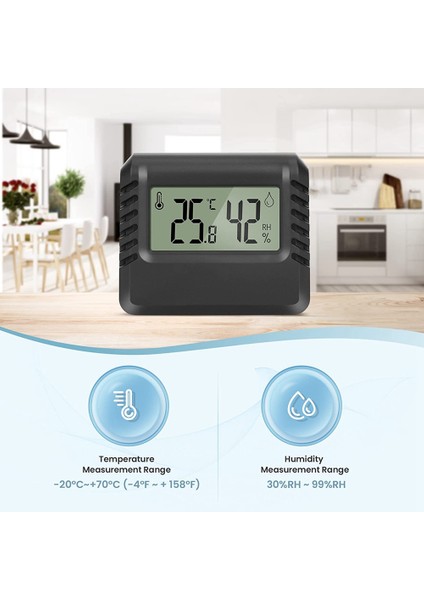LCD Dijital Termometre Iç Mekan Kullanımı Için Mini Oda Termometresi Termo-Higrometre Nem Ölçer Oturma Odası Için Siyah (Yurt Dışından) fiyatları