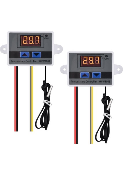2 Adet XH-W3001 Dijital Sıcaklık Kontrol Cihazı Sensörlü AC110V-220V Termostat Sıcaklık Anahtarı Isıtma Soğutma (Yurt Dışından)