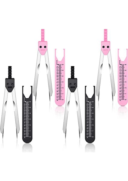 Ekg Kumpas Ekg Kaliperleri Cetvelli Ölçüm Aleti Elektrokardiyogram Hemşirelik Için Çizim Bölücü (Siyah + Pembe) (Yurt Dışından)