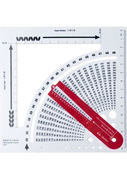 Örgü Ölçer Dönüştürücü Dikiş Satır Sayısını Hesaplayın Örgü Kararlı Plastik Hesap Makinesi Dıy Giyim Dikiş (Yurt Dışından)