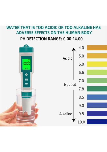 7'si 1 Arada Ph/tds/ec/orp/tuzluluk /sg/sıcaklık Ölçer C-600 Içme Suyu Için Su Kalitesi Test Cihazı, Akvaryumlar Ph Ölçer (Yurt Dışından) indirimleri