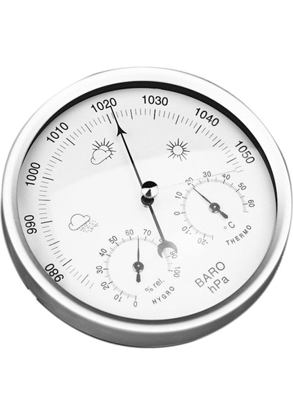 Dijital Kapalı Higrometre Taşınabilir 3'ü 1 Arada Duvara Asılan Hava Termometresi Ometre Higrometre Ev Dekoru 132MM Farklı Ortamlar Için Kullanım (Beyaz, Tek Boyut) (Yurt Dışından)