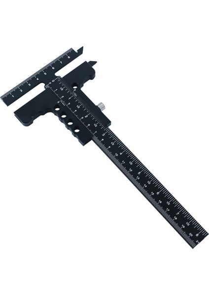 T Cetvel Metal Kayar Cetvel Hassas Marangoz Kenar Cetveli Açı Ölçümü Çizici Alet Marangozluk Pratik Marangozb (Yurt Dışından)
