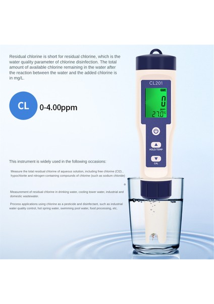 Klor Test Kalemi 2'si 1 Arada Su Kalitesi Test Cihazı Akvaryum Yüzme Havuzu Için Ölçüm (Yurt Dışından) indirimleri