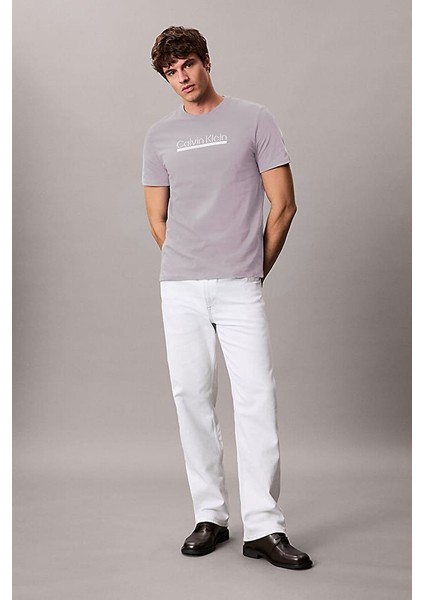 Erkek Kontur Grafik Baskılı T-Shirt - Gri fiyatları