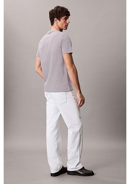 Erkek Kontur Grafik Baskılı T-Shirt - Gri modelleri